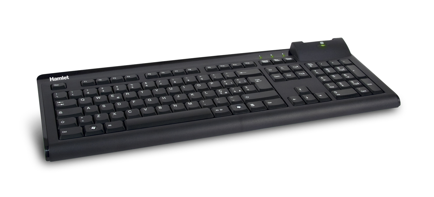 Hamlet Smart Card Keyboard tastiera usb professionale con lettore smart card integrato