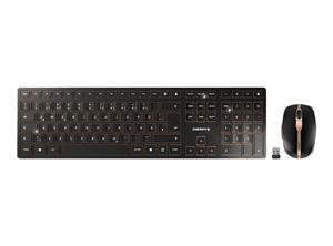 CHERRY DW 9100 SLIM tastiera Mouse incluso Universale RF senza fili + Bluetooth QWERTZ Tedesco Nero