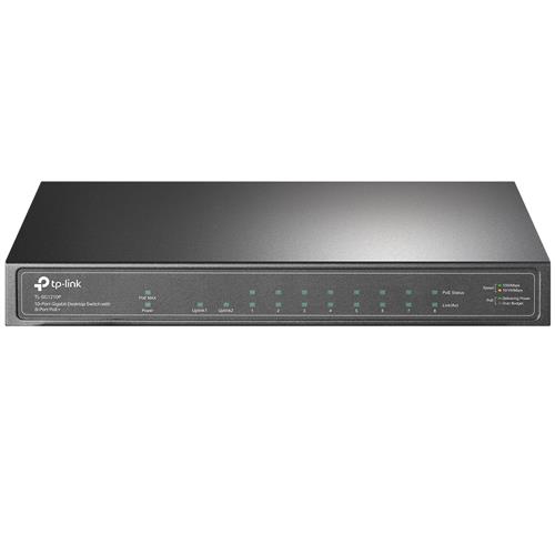 10-PORT 1G POE+ SWITCH 63W POE POWER STEEL CASE