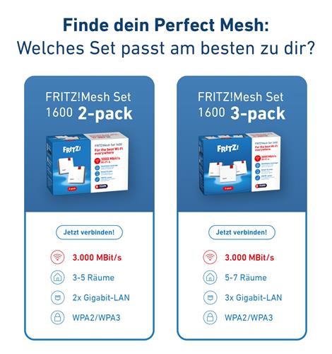 FRITZ MESH SET 1600 3-PACK EDITION INTERNATIONAL