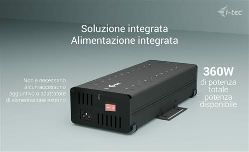 I-TEC CHARGING HUB 20X USB-C USB-C/USB-A HUB 15W/PORT 360W