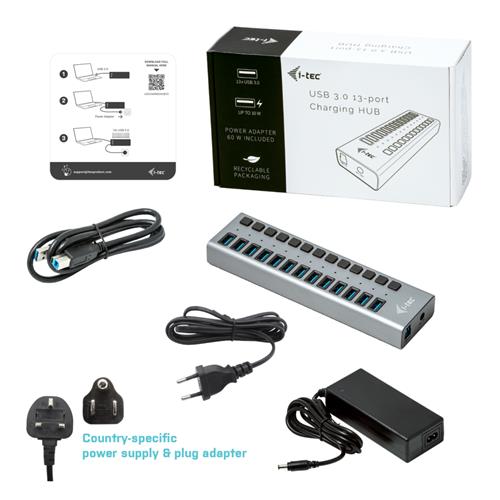 I-TEC USB 3.0 HUB 13 PORT 60 W US VERSION