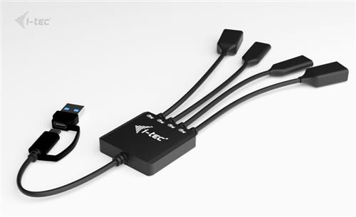 I-TEC USB-C/A CABLE HUB 4 PORTS USB-C/A TO 2X USB-C + 2X USB-A