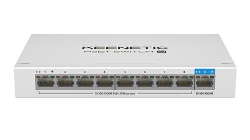 POE+ SWITCH 9 - 1 PORTA 1GBPS + 8 PORTE 1 GBPS POE+ 120W