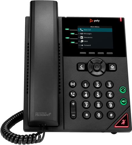POLY VVX 250 4-LINE IP PHONE AND POE-ENABLED GSA/TAA NO LOCAL