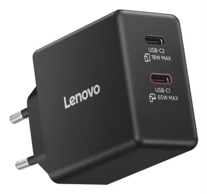 DUAL USB-C 65W GAN CHARGER BLAC EU