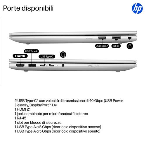 HP ProBook 4 G1q Next Gen AI PC Copilot+ PC Qualcomm Snapdragon X1-26-100 Computer portatile 35,6 cm (14