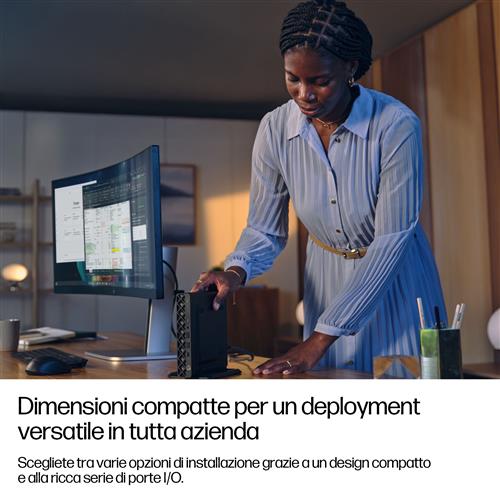 HP EliteDesk 8 Mini G1a Next Gen AI Wolf Pro Security Edition Copilot+ PC AMD Ryzen Al 7 350 16 GB DDR5-SDRAM 512 GB SSD Windows 11 Pro Mini PC AI PC Nero