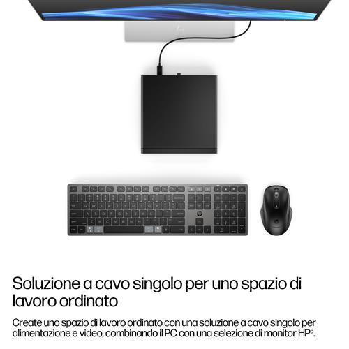 HP EliteDesk 8 Mini G1a Next Gen AI Wolf Pro Security Edition Copilot+ PC AMD Ryzen Al 7 350 16 GB DDR5-SDRAM 512 GB SSD Windows 11 Pro Mini PC AI PC Nero