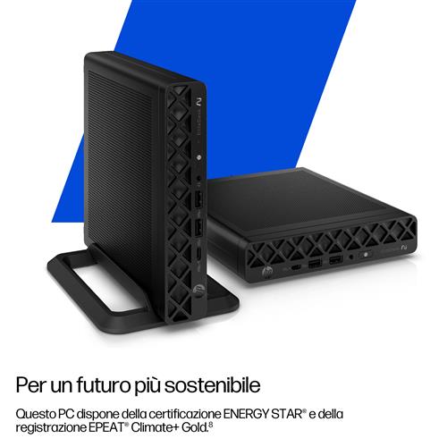 HP EliteDesk 8 Mini G1a Next Gen AI Wolf Pro Security Edition Copilot+ PC AMD Ryzen Al 7 350 16 GB DDR5-SDRAM 512 GB SSD Windows 11 Pro Mini PC AI PC Nero