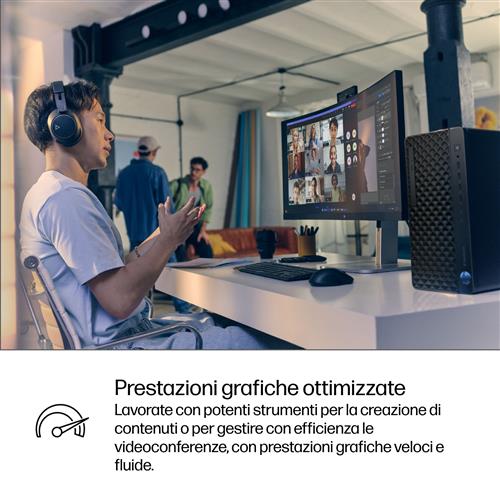 HP EliteDesk 8 Tower G1i AI Wolf Pro Security Edition Intel Core Ultra 7 265 16 GB DDR5-SDRAM 512 GB SSD Windows 11 Pro PC AI PC Nero
