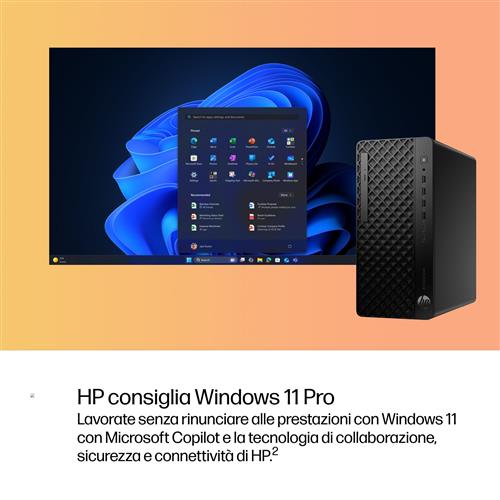 HP EliteDesk 8 Tower G1i AI Wolf Pro Security Edition Intel Core Ultra 7 265 16 GB DDR5-SDRAM 512 GB SSD Windows 11 Pro PC AI PC Nero