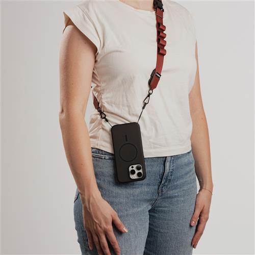 OB CASE ATTCH 2IN1 CROSSBODY STRAP ROSEWOOD - RED