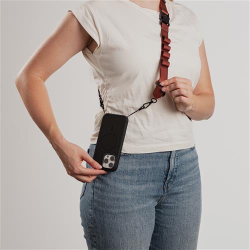 OB CASE ATTCH 2IN1 CROSSBODY STRAP ROSEWOOD - RED