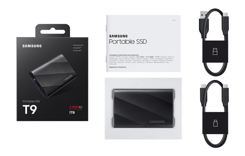PORTABLE SSD T9 1TB BLACK USB 3.2 GEN2 AES 256-BIT
