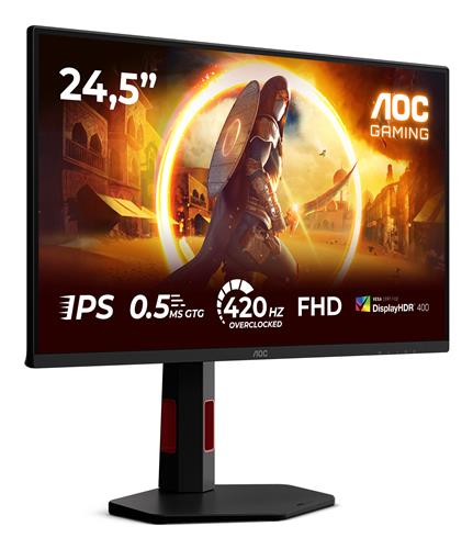 25G4KUR 24.5IN 1920X1080 16:9 400HZ 1000:1 0.5MS HDMI DP