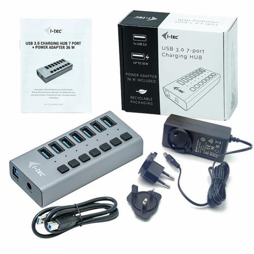 I-TEC USB 3.0 HUB 7 PORT 36 W I-TEC USB 3.0 HUB 7 PORT 36 W
