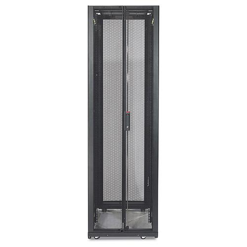 NETSHELTER SX 48U 600X1200MM ENCLOSURE W/DOORS BLK NO SIDES
