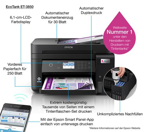 ECOTANK ET-3850 INKJET PRINTERS SCAT