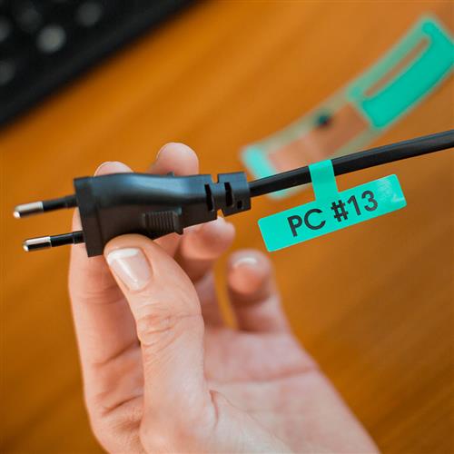 FLE7511 BLACK ON GREEN FLAG TAPE