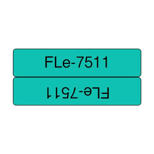 FLE7511 BLACK ON GREEN FLAG TAPE