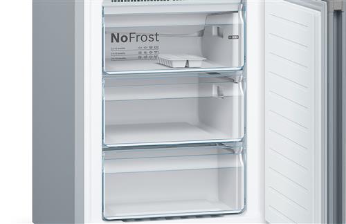 Bosch Serie 4 KGN392LDC Frigorifero Combinato da libera installazione 203 X 60 cm Metal look Classe D
