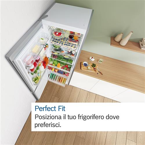 Bosch Serie 4 KGN392LDC Frigorifero Combinato da libera installazione 203 X 60 cm Metal look Classe D