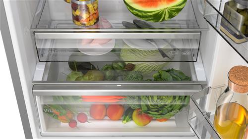 FRIGO COMBI 440LT H203-L70 NF C INOX DISP SERIE6 METALBACK OPEN