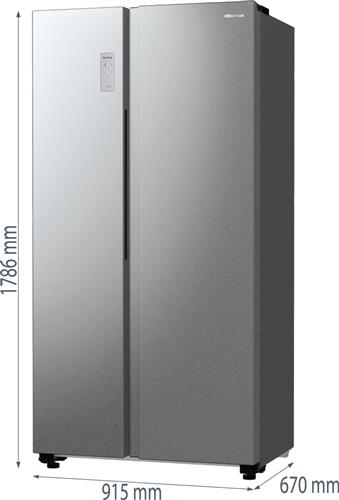 HISENSE RS711N4ACE SIDE-BY-SIDE REFRIGERATOR 550 LITERS STAINLES
