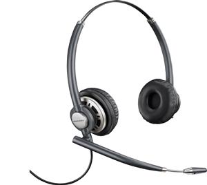 POLY EncorePro 720 Binaural Headset +Quick Disconnect Auricolare Cablato A Padiglione Ufficio Nero