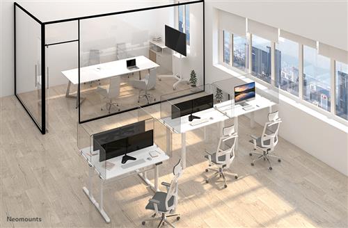 PANNELLO IN VETRO RESISTENTE 158CM PER PROTEZIONE AREA LAVORO