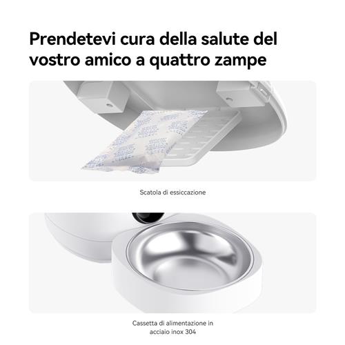 SMART PET FEEDER 4L. DISTRIBUTO DI CIBO PER ANIMALI CON TELECAME