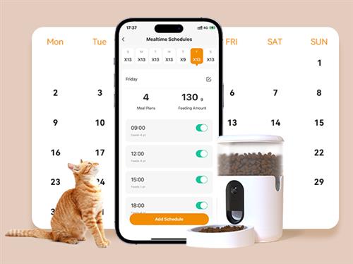 SMART PET FEEDER 4L. DISTRIBUTO DI CIBO PER ANIMALI CON TELECAME