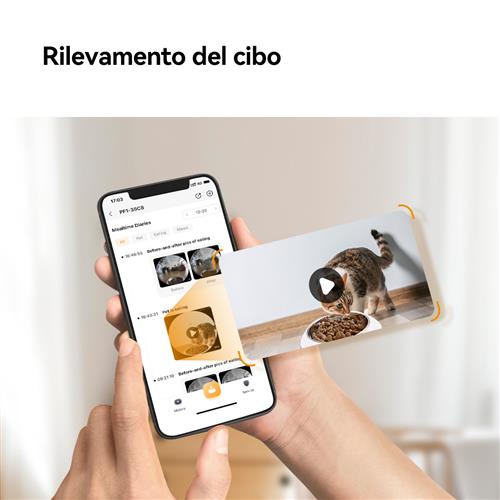 SMART PET FEEDER 4L. DISTRIBUTO DI CIBO PER ANIMALI CON TELECAME