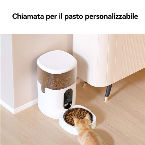 SMART PET FEEDER 4L. DISTRIBUTO DI CIBO PER ANIMALI CON TELECAME