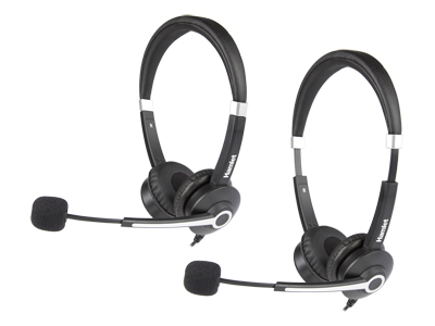 Hamlet HHEADM-CJS cuffia e auricolare Cablato A Padiglione Ufficio USB tipo-C Nero