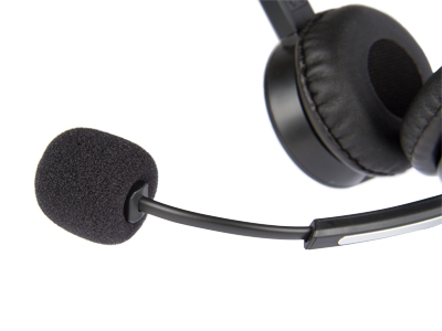 Hamlet HHEADM-CJS cuffia e auricolare Cablato A Padiglione Ufficio USB tipo-C Nero