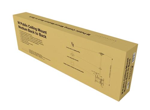 CEILING BRACKET DUAL MONITOR TELESCOPIC 83-150 CM