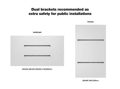 FIXED BRACKET ANTI-THEFT SYSTEM UP TO 65IN