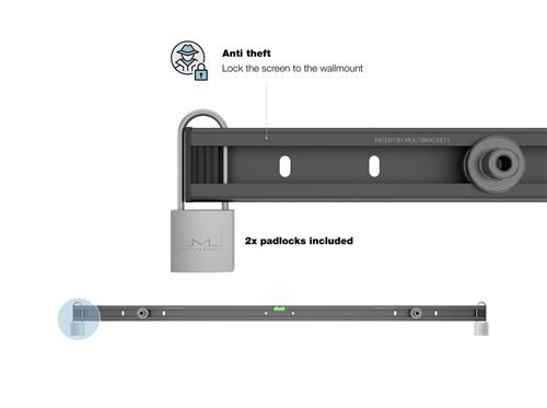 FIXED BRACKET ANTI-THEFT SYSTEM UP TO 65IN