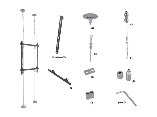 FLOOR-TO-CEILING STEEL WIRE 3M .