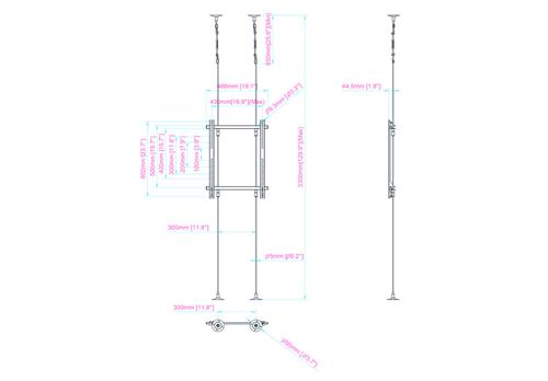 FLOOR-TO-CEILING STEEL WIRE 3M .