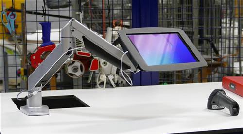 GALAXY TAB A7 LITE 8.7IN SPACE Encl. Articulating Arm Mount Blk