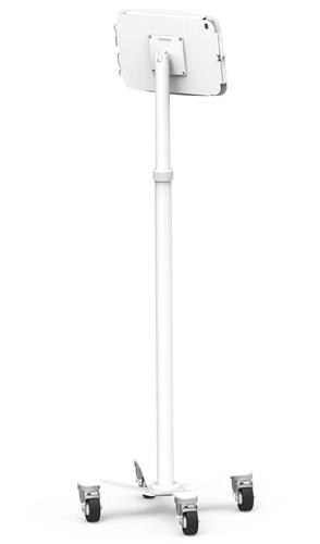 IPAD 10.2IN SPACE ENCLOSURE Medical Rolling Cart - White