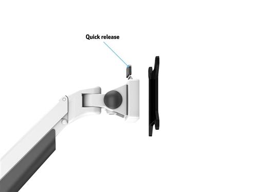 M VESA GAS LIFT ARM SINGLE WHIT .