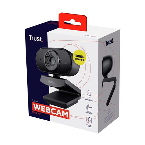 Trust Tolar webcam 1920 x 1080 Pixel USB 2.0 Nero