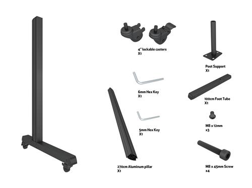 MAST WITH WHEELS - H 270 .