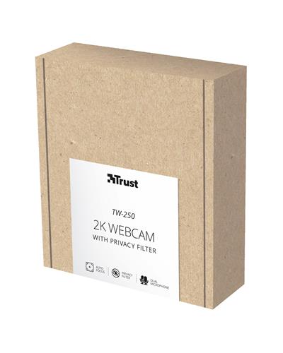 Trust TW-250 webcam 2560 x 1440 Pixel USB 2.0 Nero