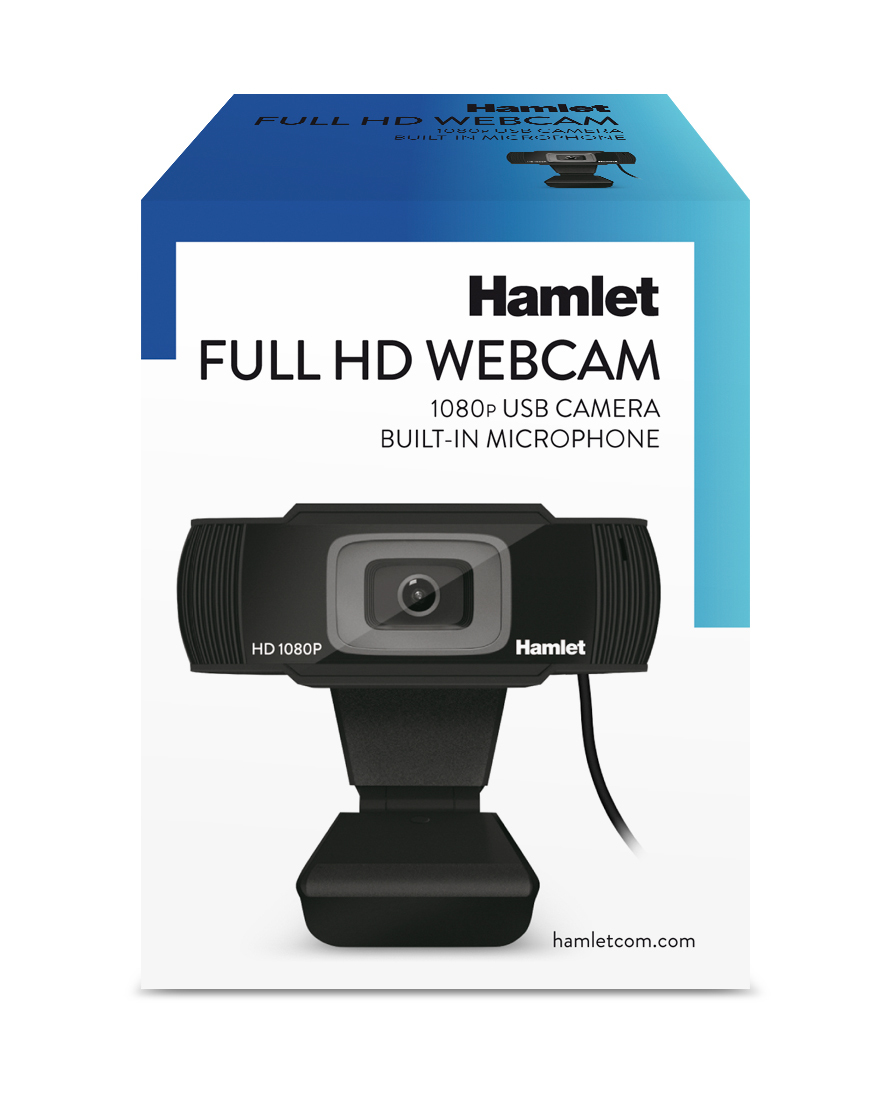 Hamlet HWCAM1080 webcam 2 MP 1920 x 1080 Pixel USB 2.0 Nero