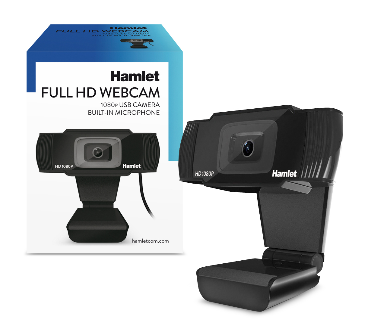 Hamlet HWCAM1080 webcam 2 MP 1920 x 1080 Pixel USB 2.0 Nero